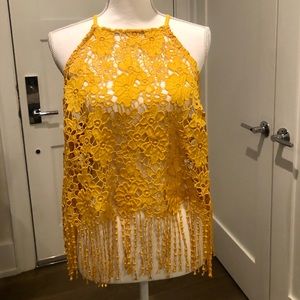 Lace and fringe festival top ( coachella )